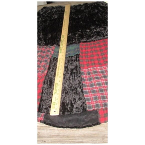 St Johns Bay Womens Velvet Patchwork Tiered Skirt Sz PL LP Boho Witch Whimsigoth - Picture 6 of 10